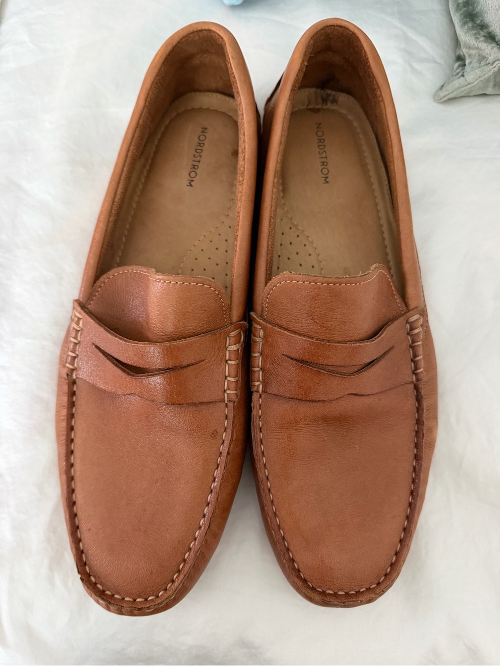 Nordstrom Men’s Brown Leather Penny Loafers size 10